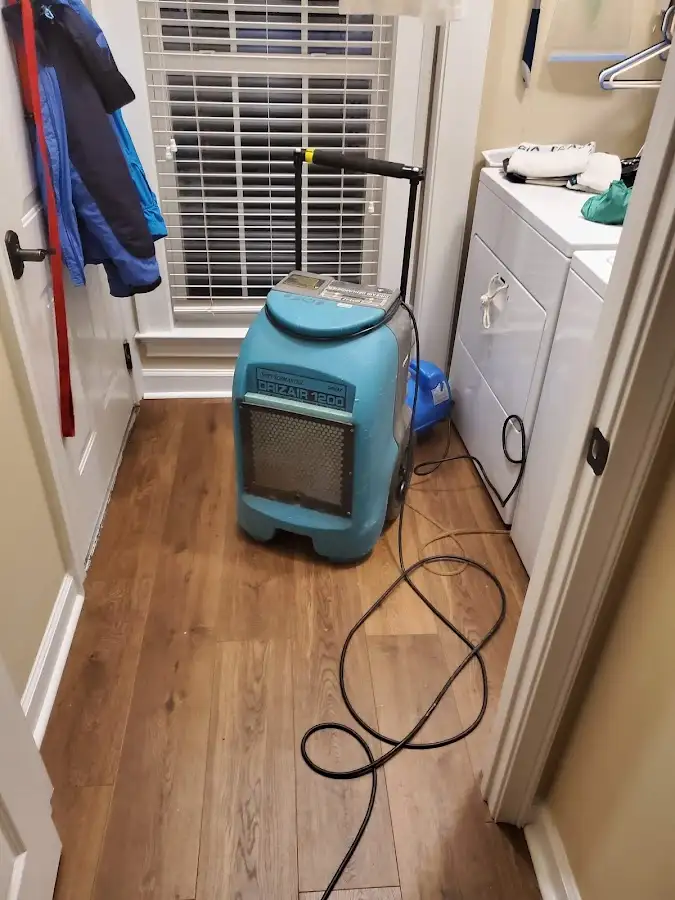 Commercial dehumidifier deployed for Flood Damage Cleanup in Bainbridge Island